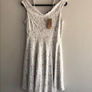 Elegant White Lace Dress